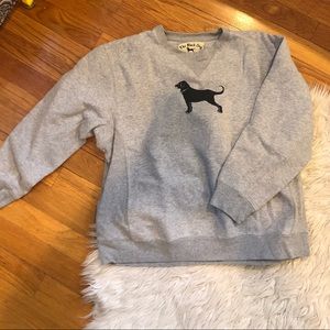 Grey Black Dog Crew Neck